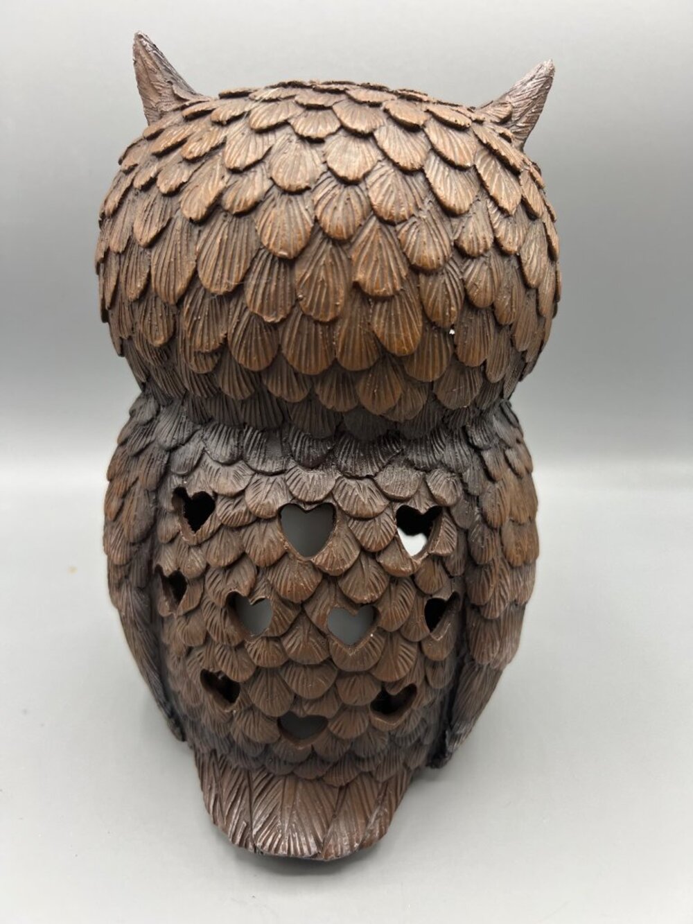 Colour Changing Owl 8" Tall Table Decor Inside or Outdoor Halloween Bird Scare - Picture 5 of 16